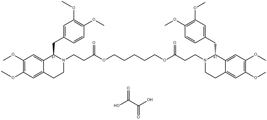 (1R,1'R)-2,2'-(3,11-Dioxo-4,10-dioxatridecamethylene)-bis-(1,2,3,4-tetrahydro-6,7-dimethoxy-1-veratrylisoquindline) -ডাইঅক্সালেট