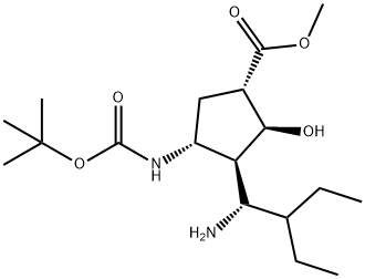 (1S,2S,3S,4R)-মিথাইল 3-((R)-1-aMino-2-ethylbutyl)-4-(tert-butoxycarbonylaMino)-2-hydroxycyclopentanecarboxylate