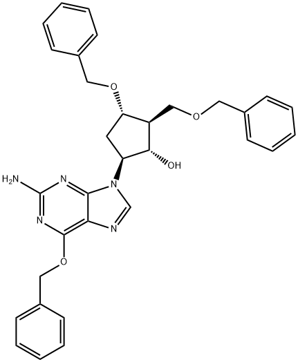 (1S,2S,3S,5S)-5-(2-Amino-6-(benzyloxy)-9H-purin-9-yl)-3-(benzyloxy)-2-(benzyloxymethyl) Cyclopentanol