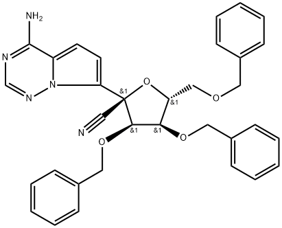 (2R,3R,4R,5R)-2-(4-aminopyrrolo[2,1-f][1,2,4]triazin-7-yl)-3,4-bis(benzyloxy)-5-(( বেনজিলক্সি)মিথাইল)টেট্রাহাইড্রোফুরান-2-কার্বনিট্রিল