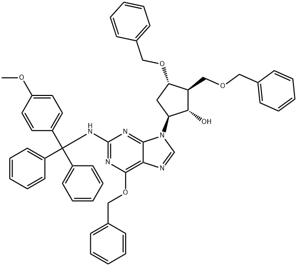 (2R,3S,5S)-3-(বেনজিলক্সি)-5-[2-[[(4-মেথোক্সিফেনাইল)ডিফেনাইলমেথাইল]অ্যামিনো]-6-(ফেনাইলমেথক্সি)-9H-পুরিন-9-yl]-2-(বেনজাইলোক্সিমেথাইল) সাইক্লোপেন্টানল