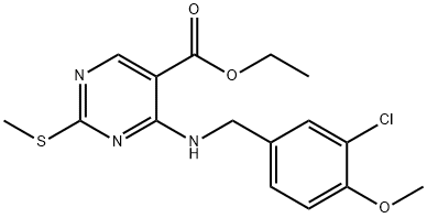 (5-PyriMidinecarboxylicacid, 4-[[(3-chloro-4-Methoxyphenyl)Methyl]aMino]-2-(Methylthio)-, ইথাইল এস্টার)