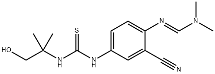 (E)-N'-(2-cyano-4-(3-(1-hydroxy-2-methylpropan-2-yl)thioureido)phenyl)-N,N-ডাইমেথাইলফর্মিডামাইড
