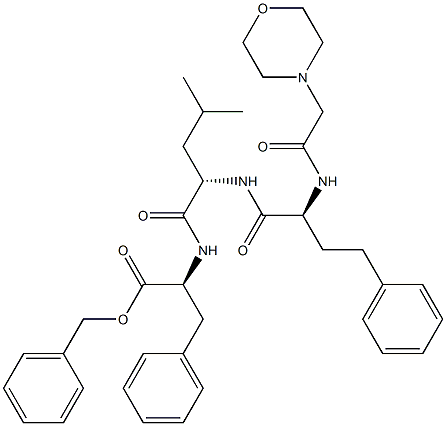(S)-বেনজিল 2-((S)-4-মিথাইল-2-(S)-2-(2-মরফো লিনো অ্যাসিটামিডো)-4-ফেনাইলবুটানামিডো)পেন্টানামিডো)-3-ফেনাইলপ্রোপানোয়েট