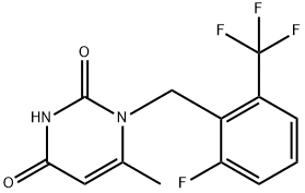 1-[2-ফ্লুরো-6-(ট্রাইফ্লুরোমিথাইল)বেনজাইল]-6-মিথাইলপাইরিমিডিন-2,4(1H,3H)-ডায়ন