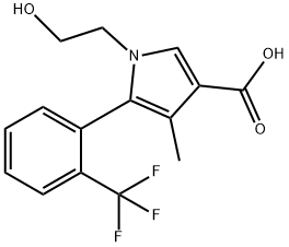 1-(2-হাইড্রোক্সিথাইল)-4-মিথাইল-5-(2-(ট্রাইফ্লুরোমিথাইল)ফিনাইল)-1এইচ-পাইরোল-3-কারবক্সিলিক অ্যাসিড