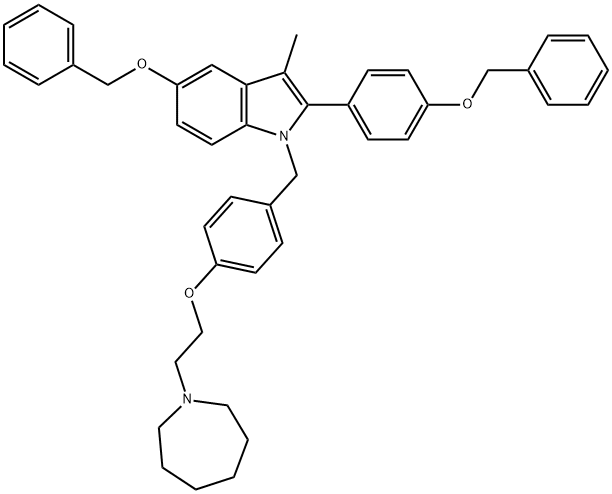1-(4-(2-(azepan-1-yl)ethoxy)benzyl)-5-(benzyloxy)-2-(4-(benzyloxy)phenyl)-3-মিথাইল-1H-indole