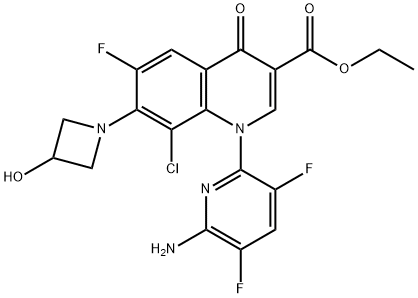 1-(6-Amino-3,5-difluoro-2-pyridinyl)-8-chloro-6-fluoro-1,4-dihydro-7-(3-hydroxy-1-azetidinyl)-4-oxo-3- কুইনোলিন কার্বক্সিলিক অ্যাসিড ইথাইল এস্টার