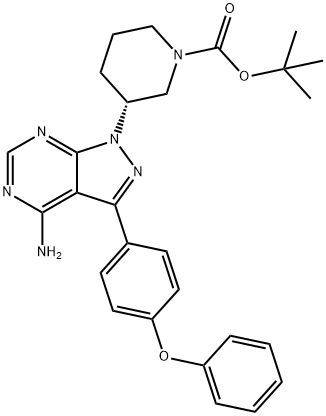 1-Piperidinecarboxylic অ্যাসিড, 3-[4-aMino-3-(4-phenoxyphenyl)-1H-pyrazolo[3,4-d]pyriMidin-1-yl]-, 1,1-diMethylethyl ester, (3R)