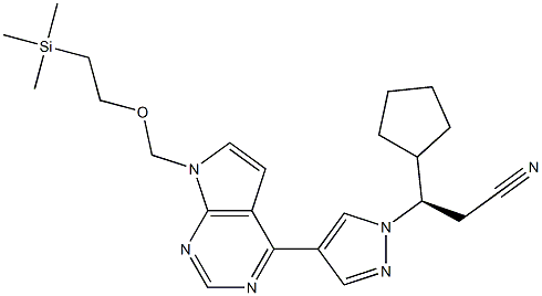 1H-Pyrazole-1-propanenitrile, β-cyclopentyl-4-[7-[[2-(triMethylsilyl)ethoxy]মিথাইল]-7H-pyrrolo[2,3-d]pyriMidin-4-yl]-, (βR) -