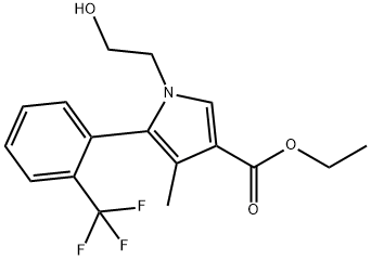 1H-Pyrole-3-কারবক্সিলিক অ্যাসিড, 1-(2-হাইড্রোক্সিইথাইল)-4-মিথাইল-5-[2-(ট্রাইফ্লুরোমিথাইল)ফিনাইল]-, ইথাইল এস্টার