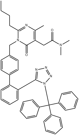 2-বুটিল-1,6-ডাইহাইড্রো-এন,এন,4-ট্রাইমিথাইল-6-অক্সো-1-[[2'-[1-(ট্রাইফেনাইলমিথাইল)-1এইচ-টেট্রাজল-5-ইএল][1,1'- বাইফেনাইল]-৪-ইএল]মিথাইল]-৫-পাইরিমিডিনাসেটামাইড