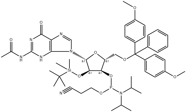 2'-O-[(tert-butyl)dimethylsilyl]-N-acetylguanosine-3'-(2-cyanoethyl-N,N-diisopropyl)ফসফোরামিডাইট