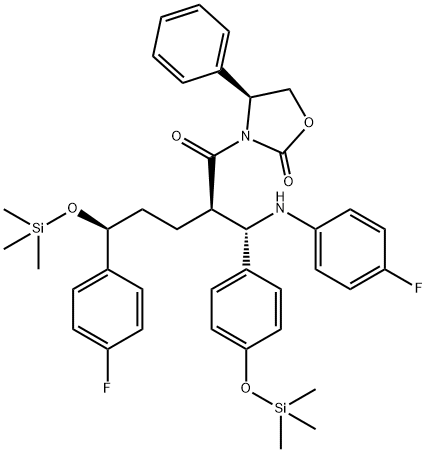 3-[(2R,5S)-5-(4-ফ্লুরোফেনাইল)-2-[(S)-[(4-ফ্লুরোফেনাইল(অ্যামিনো)]]][4-[ট্রাইমেথাইলসিল]-অক্সি]ফিনাইল]মিথাইল]-1- oxo-5-[(ট্রাইমেথাইলসিলি)-অক্সি]পেন্টাইল]-4-ফিনাইল-(4S)-2-অক্সাজোলিডিনোন