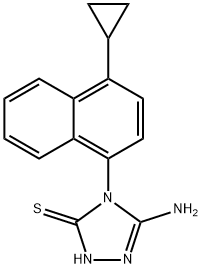 3H-1,2,4-Triazole-3-thione, 5-অ্যামিনো-4-(4-সাইক্লোপ্রোপাইল-1-ন্যাপথালেনিল)-2,4-ডাইহাইড্রো