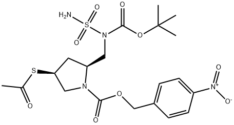 4-Nitrobenzyl (2S,4S)-4-acetylthio-2-[[N-butoxycarbonyl)amino]মিথাইল]pyrrolidine-1-sulfamoyl-N-(tert-carboxylate