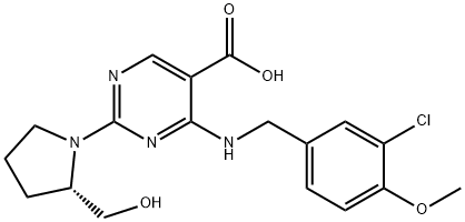 5-PyriMidinecarboxylic acid, 4-[[(3-chloro-4-Methoxyphenyl)Methyl]aMino]-2-[(2S)-2-(hydroxyMethyl)-1-pyrrolidinyl]-
