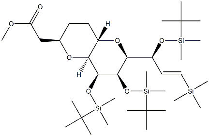 মিথাইল 2-((2R,4aS,6S,7R,8S,8aS)-7,8- bis((tert-butyldimethylsilyl)oxy)-6-(S,E)-1- ((tert-butyldimethylsilyl)অক্সি -3- (ট্রাইমেথিসিলিল)অ্যালিল)অক্টাহাইড্রোপাইরানো [৩,২- বি]পাইরান-২-ইএল) অ্যাসিটেট