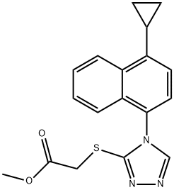 মিথাইল 2-(4-(4-সাইক্লোপ্রোপাইলনাফথালেন-1-yl)-4H-1,2,4-ট্রায়াজল-3-yl)থিও) অ্যাসিটেট
