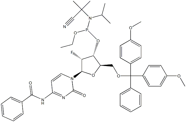 N4-Benzoyl-2'-deoxy-5'-O-DMT-2'-ফ্লুরো-সাইটিডিন ফসফোরামিডাইট