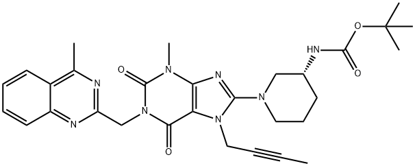 Tert-butyl((3s)-1-(7-(কিন্তু-2-yn-1-yl)-3-মিথাইল-1-((4-Methylquinazolin-2-yl)মিথাইল)-2,6-ডাইক্সো- 2,3,4,5,6,7-hexahydro-1h-purin-8-yl)piperidin-3-yl) কার্বামেট