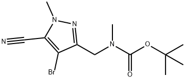 tert-butyl((4-bromo-5-cyano-1-methyl-1H-pyrazol-3-yl)মিথাইল)(মিথাইল)কারবামেট