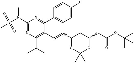 tert-Butyl 6-[(1E)-2-[4-(4-ফ্লুরোফেনাইল)-6-(1-মিথাইলথাইল)-2-[মিথাইল(মিথাইলসালফোনাইল)অ্যামিনো]-5-পাইরিমিডিনাইল]ইথেনাইল]-2,2- ডাইমিথাইল-১,৩-ডাইঅক্সেন-৪-এসিটেট